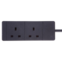 ELEC, 2, gang, 5m, black, extension, lead