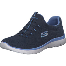 Skechers, Womens, Summits, Artistry, Chic, Sneaker, Navy, Mesh, Blue, Trim, UK, 3