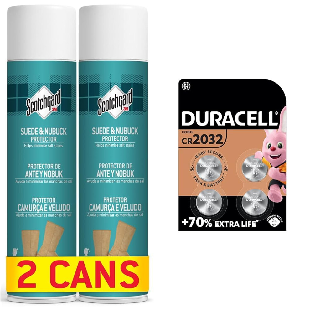 Scotchgard, Suede, Nubuck, Protector, Cans, Water, Repellent, Spray, Duracell, Lithium, Coin, Batteries 83271144