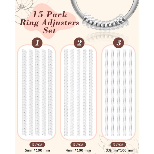 Samton, Ring, Size, Adjuster, Loose, Rings, Sizes, Invisible, Resizer, Tightener, Reducer, Clips 2