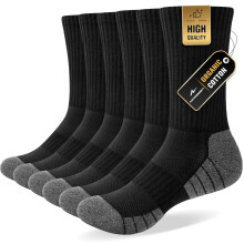 Niorasen, Mens, Socks, Cushioned, Breathable, Sports, Outdoor, Multipack, Comfortable, Crew, Cotton, Athletic
