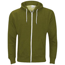 True, Face, Mens, Hoodie, Zip, Up, Classic, Hooded, Plain, Ribbed, Cuff, Long