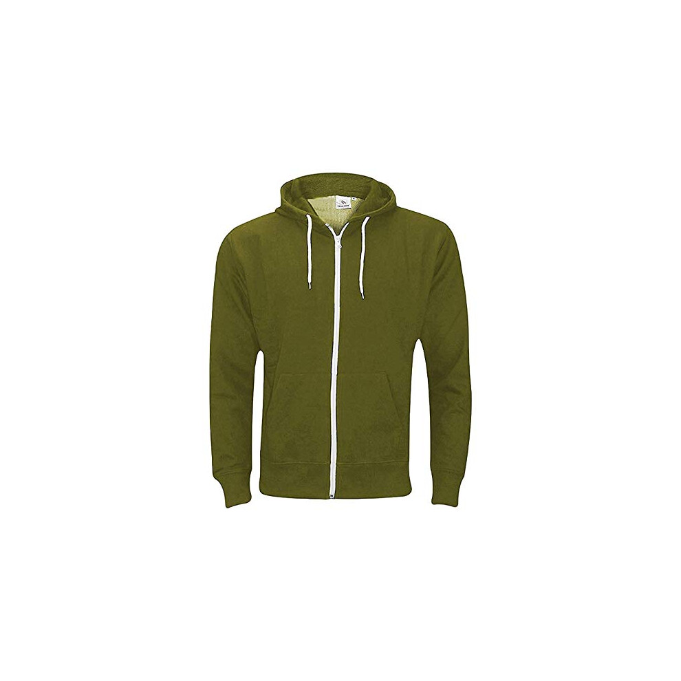 True Face True, Face, Mens, Hoodie, Zip, Up, Classic, Hooded, Plain, Ribbed, Cuff, Long