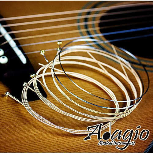Adagio, Light, Acoustic, Guitar, Strings, Full, Set/Pack, Gauge, Phosphor, Bronze, 11-50 1