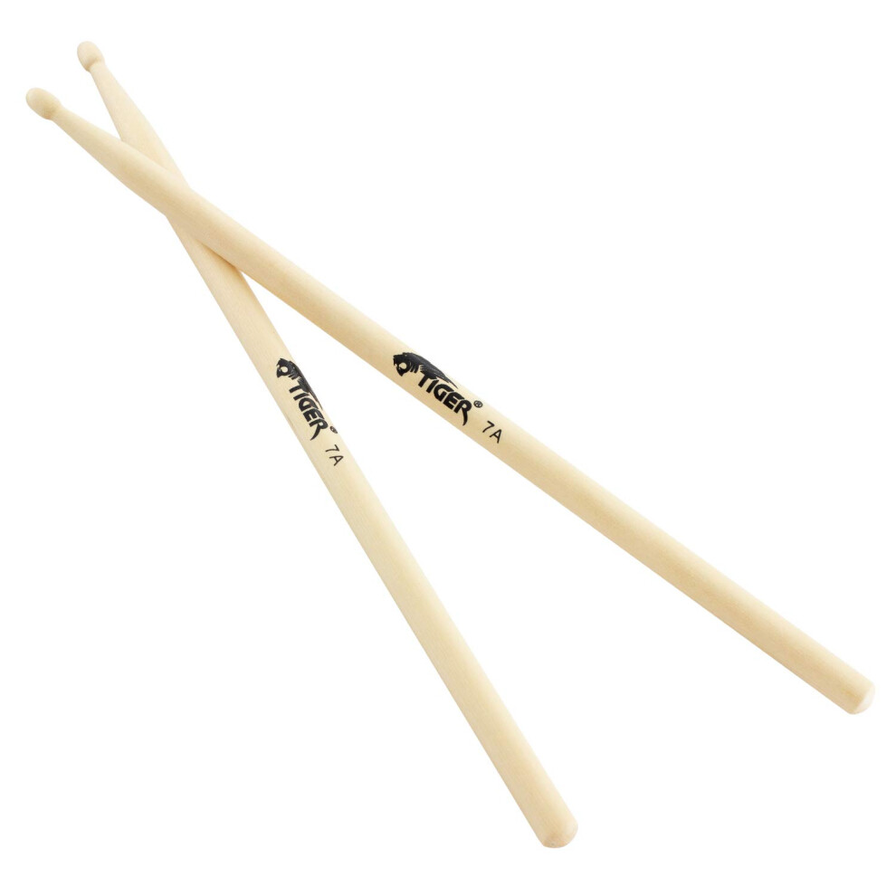 Tiger , Maple, Drumsticks, Wooden, Tips, 7A