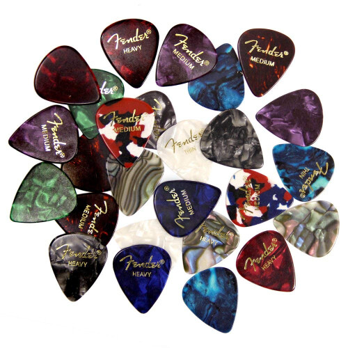 Fender Fender, Picks, Sampler, Includes, Thin, Medium, Heavy, Gauges, Austin, Bazaar, Exclusive, 24