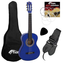 TIGER, CLG4-BL, Size, Classical, Spanish, Guitar, Blue, 3/4