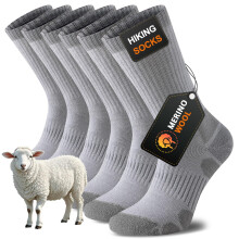 Niorasen, Merino, Wool, Hiking, Socks, Men, Women, Thick, Cushioned, Walking, Seamless, Breathable