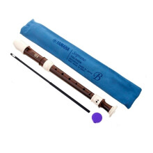YAMAHA, Recorder, Soprano, Baroque, Fingering, Simulated, Ebony, white, trim