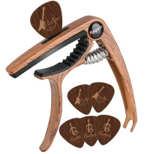 Anpro, Guitar, Capo, Picks, Acoustic, Electric, Ukulele, Mandolin, Banjo, Wood, 6, grain