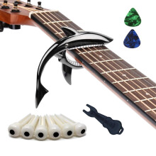 Shark, Guitar, Capo, Acoustic, Electric, Capo-Made, Zinc, Alloy, String, Has, Easy, Black