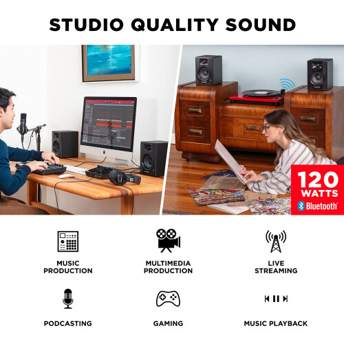 M-Audio, BX4BT, Studio, Monitors, PC, Speakers, Bluetooth, Recording, Multimedia, Music, Production, Software 1