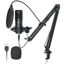 SUDOTACK, USB, Condenser, Microphone, Professional, PC, Cardioid, Podcasting, Recording, YouTube, Home, Studio