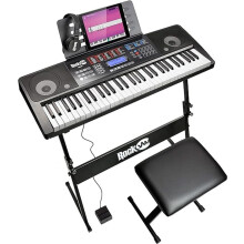 RockJam, RJ761, Key, Keyboard, Piano, Bench, Digital, Stool, Sustain, Pedal, Headphones, Lessons