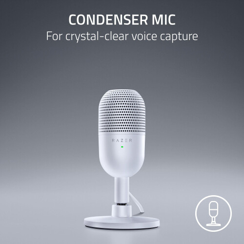 Razer Razer, Seiren, V3, Mini, Ultra-compact, USB, Microphone, Condenser, Mic, Supercardioid, Pickup, Pattern 1