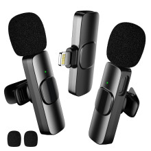 BYbrutek, Upgraded, Lavalier, Wireless, Microphones, Mini, Microphone, Video, Recording/Podcasts, Interviews, YouTube, TikTok