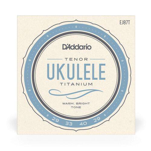 D'Addario, Tenor, Ukulele, Strings, Titanium, EJ87T, 4-String, 1 1