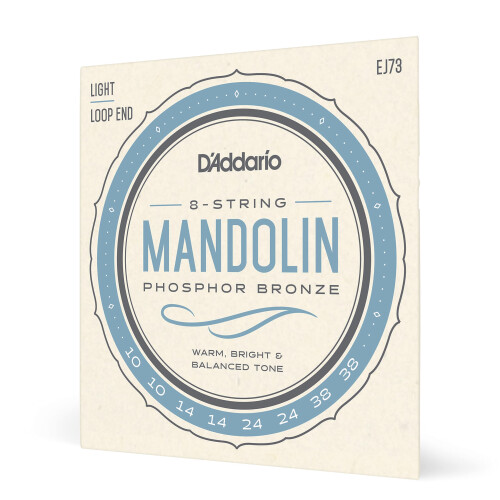 D'Addario, Mandolin, Strings, Phosphor, Bronze, EJ73, Light, Gauge, 10-38, 8-String, 1
