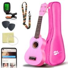 Everjoys, Soprano, Ukulele, Beginner, Inch, Ukelele, Songbook, Carrying, Digital, Tuner, All, One