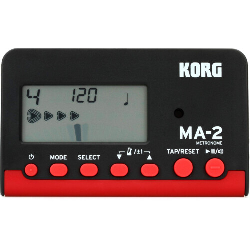 Korg, MA2-BKRD, LCD, Pocket, Digital, Metronome, Black, Red