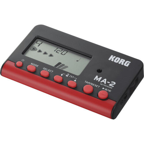 Korg, MA2-BKRD, LCD, Pocket, Digital, Metronome, Black, Red 2