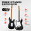 Donner, Inch, Left-Handed, Electric, Guitar, Solid, Body, Black, Lefty, Beginner, Full-Size, Amplifier 3