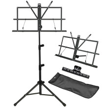 IRONTREE, Music, Stand, Dual-Use, Desktop, Book, Folding, Holder, Portable, Lightweight, Sheet, Clip