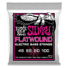 Ernie, Ball, Slinky, Flatwound, Electric, Bass, Strings, Gauge, 45-100