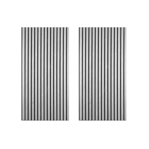 DecorAndDecor, Acoustic, Slat, Wood, Wall, Panel, Ceiling, Panelling, Decorative, MDF, Grey, 3D 1