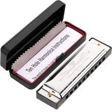 Anwenk, Harmonica, Key, Hole, Tone, Diatonic, Case, Beginner, Students, Kids, Gift, Silver