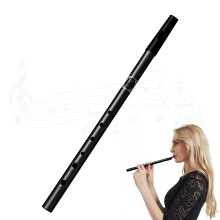 Authentic, Penny, Whistle, Six-Hole, Tin, Perfect, Traditional, Celtic, Music, Black