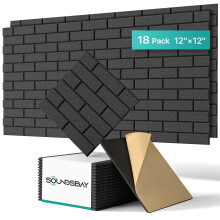 Sound, Proofing, Panels, Brick, Soundsbay, Acoustic, Self-Adhesive, Density, Wall, Recording, Studio, Home