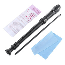 Fansjoy, Three-Piece, Soprano, Descant, Recorder, English, Baroque, Fingering, Black