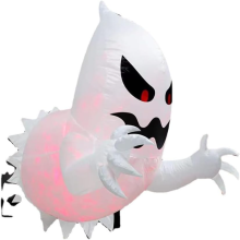 Halloween Inflatable Scary Flying Ghost Window - Breaking LED - Lit Outdoor Decoration Indoor/Outdoor Haunted House Prop