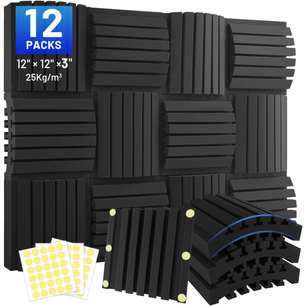 Sound, Proofing, Panels, X30, Cm, Acoustic, Wall, Soundproof, Foam, Absorbing, Double, Sided 90798856