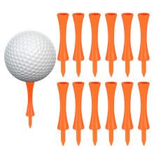 100 - Piece Set of 70mm Orange Plastic Golf Tees: Durable Castle - Style Tees Ideal for Drivers, Practice Mats, and Plastic Balls
