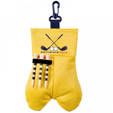 Portable Golf Ball Storage Bag with Tee Pouch & Hanging Clip - Fun Design Golf Ball Carrier for Waist Belt, Sports & Golfing Accessories