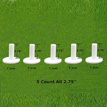 5 - Pack Golf Rubber Tees, All 2.75" in Size - Ideal for Driving Range Practice and Practice Mats