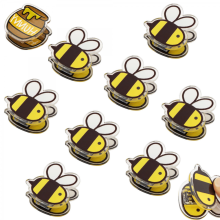 10 - Pack Adorable Bee - Themed Plastic Chip Clips - Cute and Functional Bag Sealers for Food Storage, Ideal for Chips and Bread