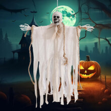 Spooky Hanging Ghost Decorations- Friendly Indoor/Outdoor Halloween Decor for Home/Yard/Patio/Tree/Porch
