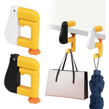 2 Pack Foldable Table Hooks for Bags & Wallets - Anti-Slip Portable Desk Hangers, No-Drill Adhesive Design, Cute & Adjustable, Perfect for School, Off