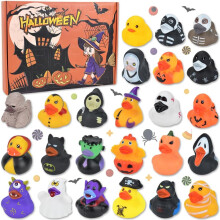2025 Halloween Advent Calendar 24 - Day Horror Rubber Duck Surprises Trick - or - Treat & Party Favor Gift for Kids & Adults