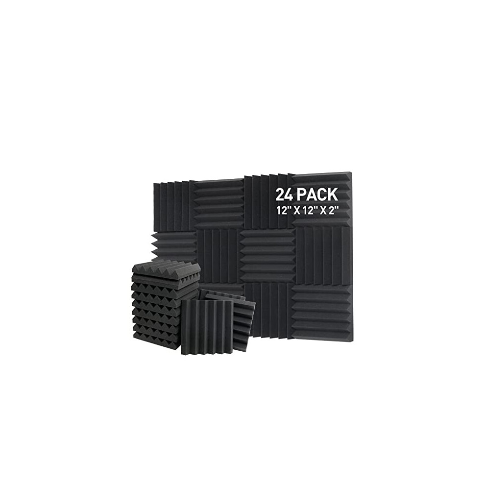 Acoustic, Panels, Inches, Sound, Proof, Wall, Foam, Flame, Retardant, Recording, Studio, 24 30860476