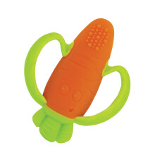 Carrot - Shaped Silicone Teether BPA - Free, Easy - Grip Sensory Teething Toy for Infants - Soft Texture for Sore Gums Relief