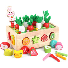 Wooden Shape Sorting Toy Toddler Educational Fine Motor Skills Game for 1-3 Years Old - 1st Birthday Gift for Boys & Girls