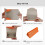 Triangular Foldable Glasses Case Magnetic Closure Upgraded Leather & Metal Foil 5