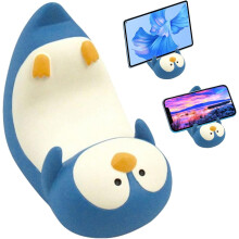 Cute Penguin Phone Stand - Adorable Animal Design Smartphone & Tablet Holder, Small Desktop Accessory for Home Office Decor, Easy to Install, Compatib
