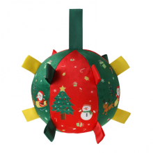 Christmas Plush Dog Squeaky Ball Toy, Interactive Teething Toy with Festive Design, Fade - Resistant, 15x15x15cm for All Breed Training and Stimulatio