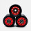 8er-Pack 95A 58 mm x 39 mm, Indoor-Quad-Rollschuh-Räder, PU-Räder 7