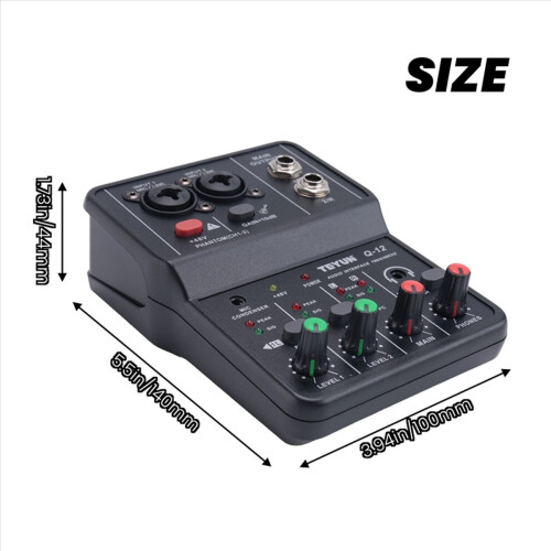 Placă de sunet stereo pentru computer cu 4 canale, 48V, interfață Q-12 1